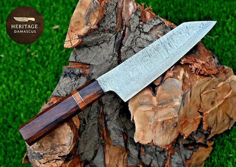 Hand-Forged Damascus Chef Knife 13 inch with Twist Pattern