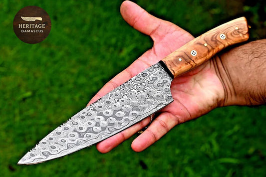 Damascus Chef Knife 7 Inch Hand Forged